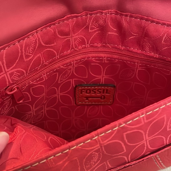 Orange Leather Fossil Bag - Picture 5 of 10